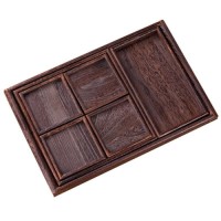 Burnt wood tea tray